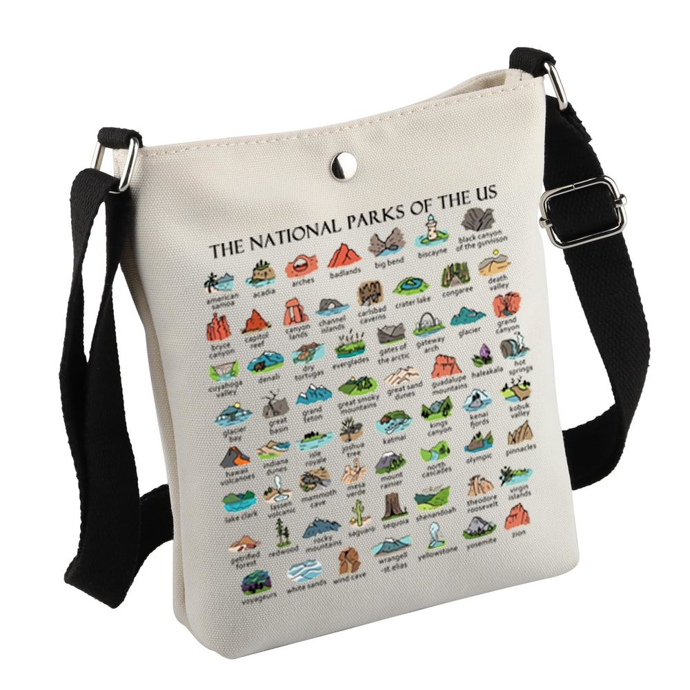 U-S-Parkscrossbody Camper Gift Tote Bag Hiking Lovers Us National Parks o_o